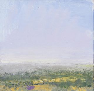 Eric Aho, Am. b. 1966, Clearing Sky, Oil on paper, framed under glass