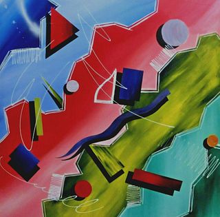 ABSTRACT COMPOSITION OIL PAINTING