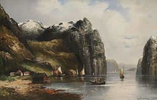 FJORD NORWAY OIL PAINTING