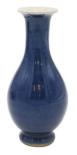 Small Chinese Porcelain Blue Glazed Vase