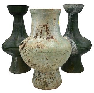 Three Large Pottery Vases