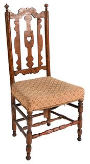 Continental Marquetry Inlaid Side Chair
