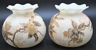 Mt. Washington Crown Milano Glass Vases