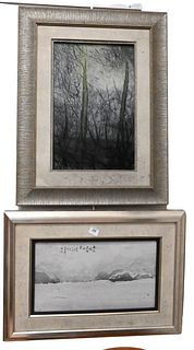 Two Framed Chinese Scholar Stones