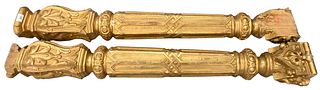 Pair of Gilt Archival Carved Columns