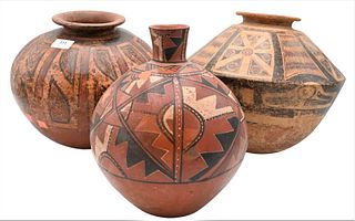 Group of Three Reproduction Pottery Greek Style Urns and Jars