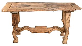 Table Made from 17th Century Door
