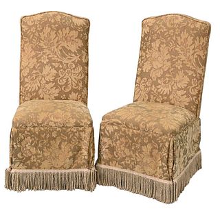 Set of Six Fully Upholstered Dining Chairs