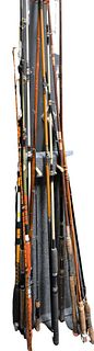 Group Of Approximately 12 Salt And Freshwater Fishing Rods