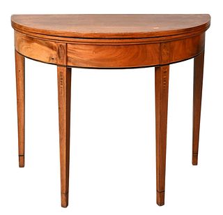 Federal Mahogany Demilune Game Table