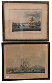 Two 19th Century Nautical Hand Colored Engravings
