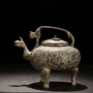 A Bronze Tripod Pot