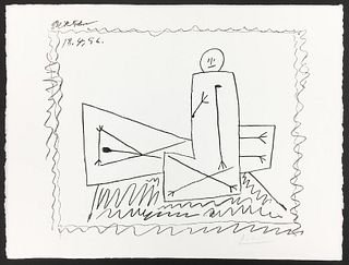 Pablo Picasso - Personnage Assis et Personnage Couche