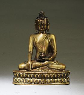 Antique Chinese Bronze Buddha Statue