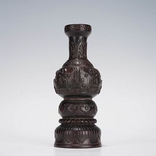 Red sandalwood incense holder, Early 20th C