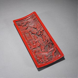 Red armrest pad lacquerware 