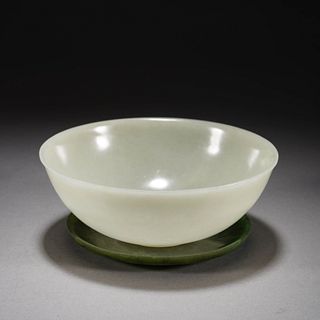 White jade worship bowl