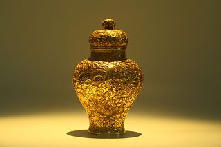 A Gilt Bronze Jar