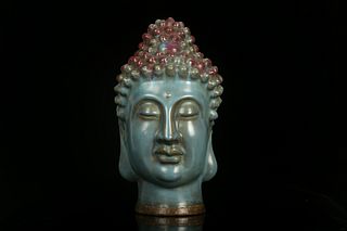 A Porcelain Buddha Head