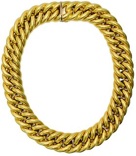 Vintage Extra Large Link 18K Necklace