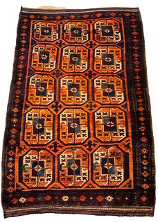 Vintage Persian Hand Woven Wool Rug 6.25' x 3.67'