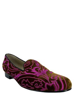 ETRO Printed Velvet Loafers Size 8.5