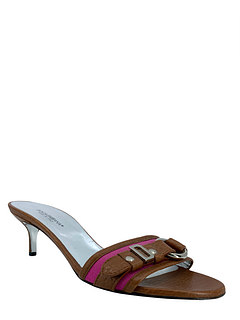 Dolce & Gabanna Leather Logo Slide Sandals Size 7