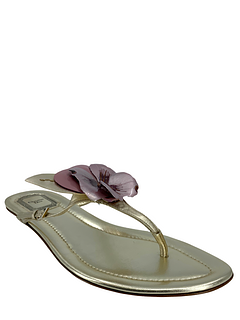 Christian Dior Pensee Flower Thong Sandals Size 10.5