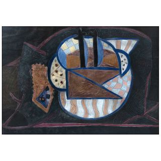 RODOLFO NIETO, Sin título (Guajolote), Sin firma, Pastel sobre papel, 70 x 100 cm