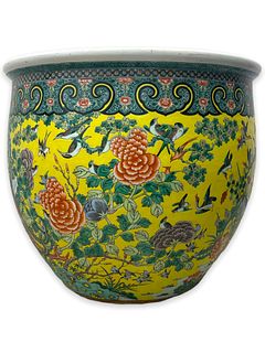 Chinese Famille Jaune Porcelain Fish Bowl Sothebys