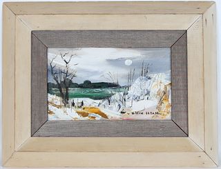 Hilton Leech (1906 - 1969) "Winter Landscape" Oil