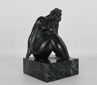 Riho Kuld (B. 1936) Bronze Woman Figure