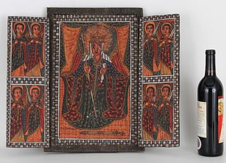 Antique Triptych Icon