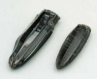 (2) Pre-Columbian Obsidian Cores