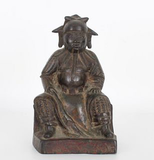 Early Antique Bronze Seated Figure