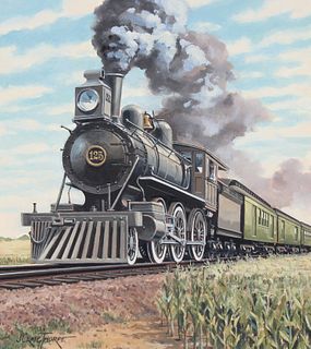 J. Craig Thorpe (B 1948) "Nebraska Locomotive" Oil