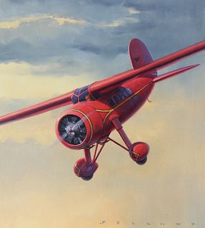 Jack Fellows (B 1941) "Lockheed Vega Airplane" Oil