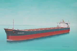 Keith Reynolds (B. 1929) "Emlain Cargo Freighter"
