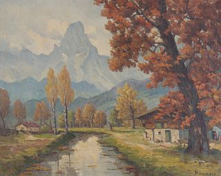 Humbert, Signed Early 20th C. Landscape