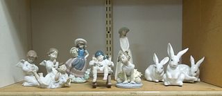 (10) Lladro Porcelain Figures.