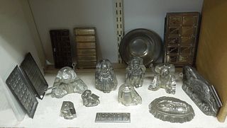 Group of (15) Vintage Aluminum Chocolate Molds.