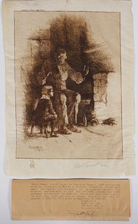 Kemble UNCLE REMUS Signed Etching