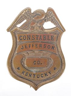 CONSTABLE Badge Louisville Kentucky 1910