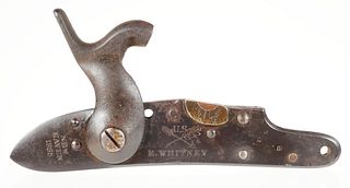 ELI WHITNEY Percussion Rifle Lock 1830s 