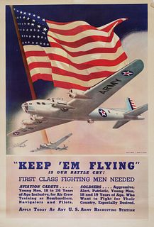 TOM WOODBURN, US Army Air Corps Poster, WWII