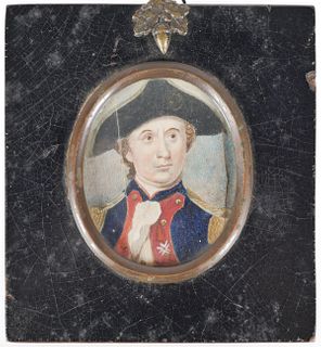 JOHN PAUL JONES Miniature Portrait