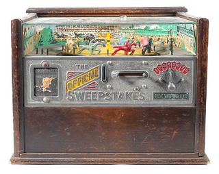 Antique Rock Ola Sweepstakes Coin Op Game