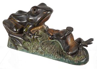 Mechanical Bank: TWO FROGS, Stevens 1882