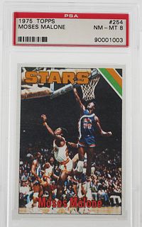 Sports Card: 1975 MOSES MALONE Rookie PSA 8