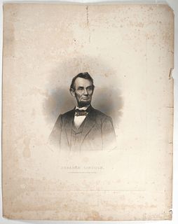 1865 Engraving of Lincoln, Brady Image